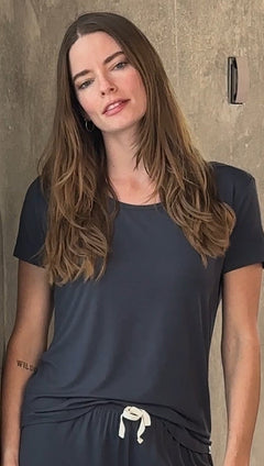 Women’s Bamboo Lounge Set - Lounge T-Shirt + Lounge Shorts